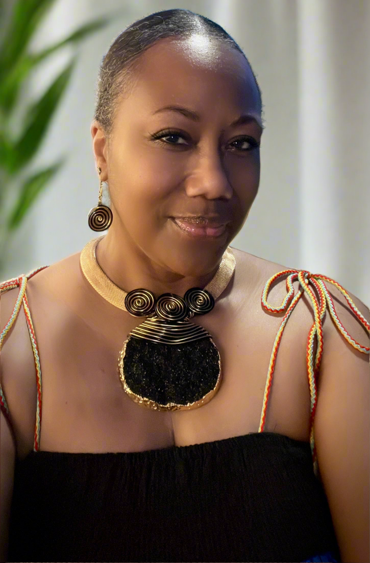 “Midnight Majesty” Black Druzy Stone Wire Tribal Necklace Set