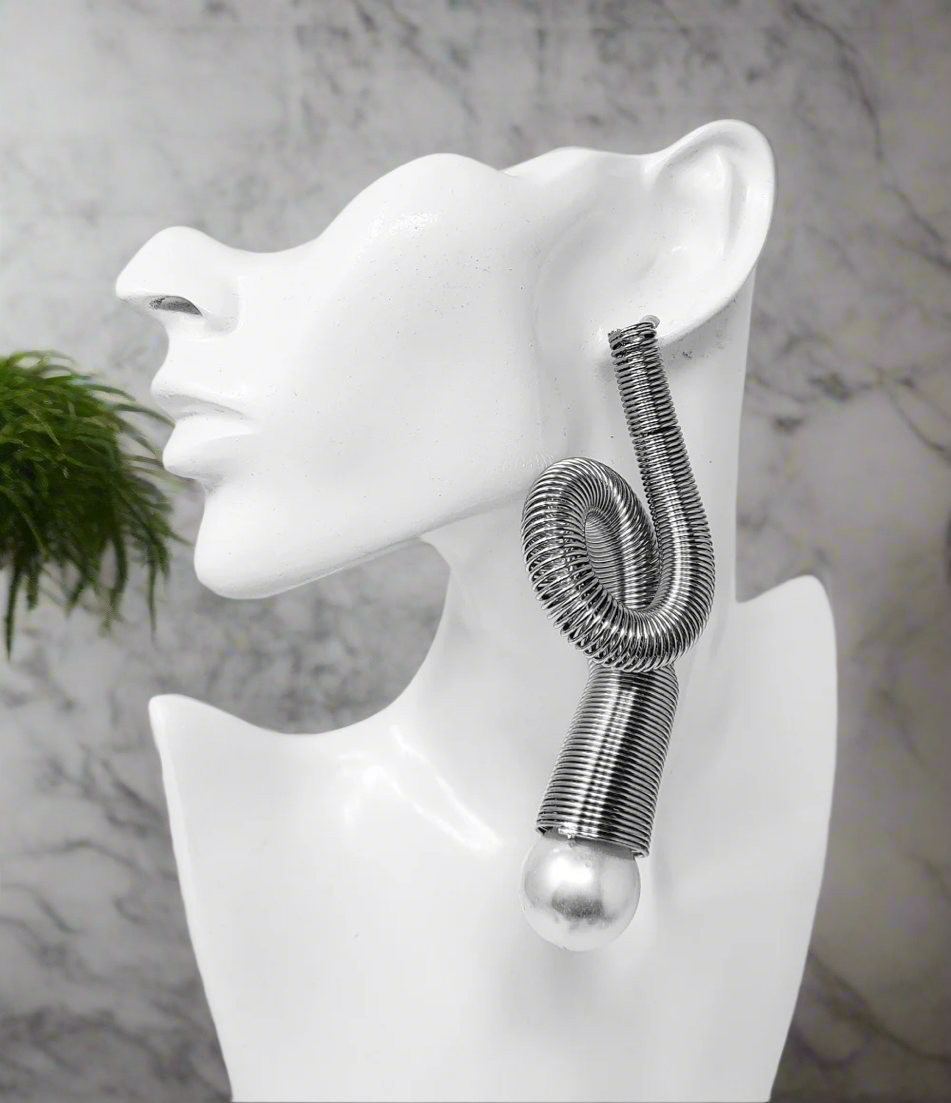 Silver Spring Pearl Pierced Earrings