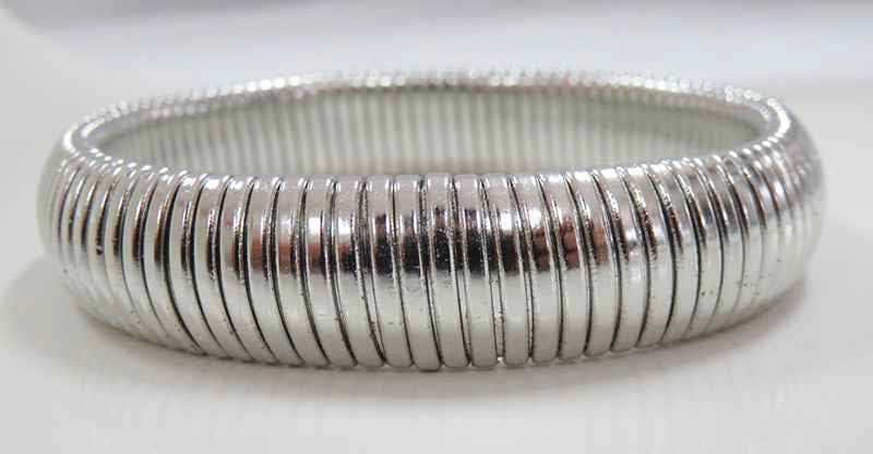 “Cobra 2” Silver Omega Stretch Bracelet