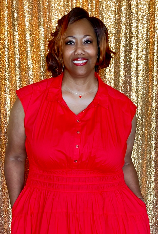 Dainty Red Clover Charm Gold Dipped Necklace