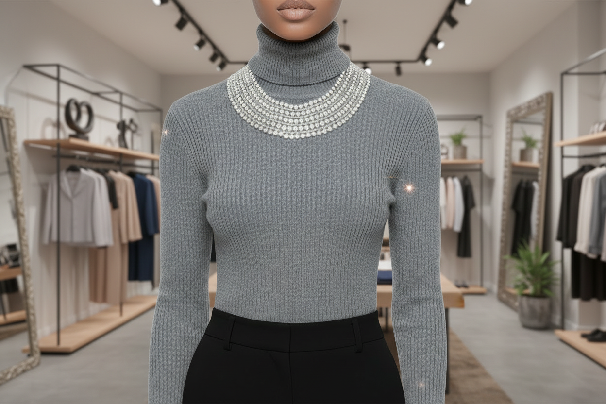 “Regal” Silver Chain Wide Choker Necklace Set