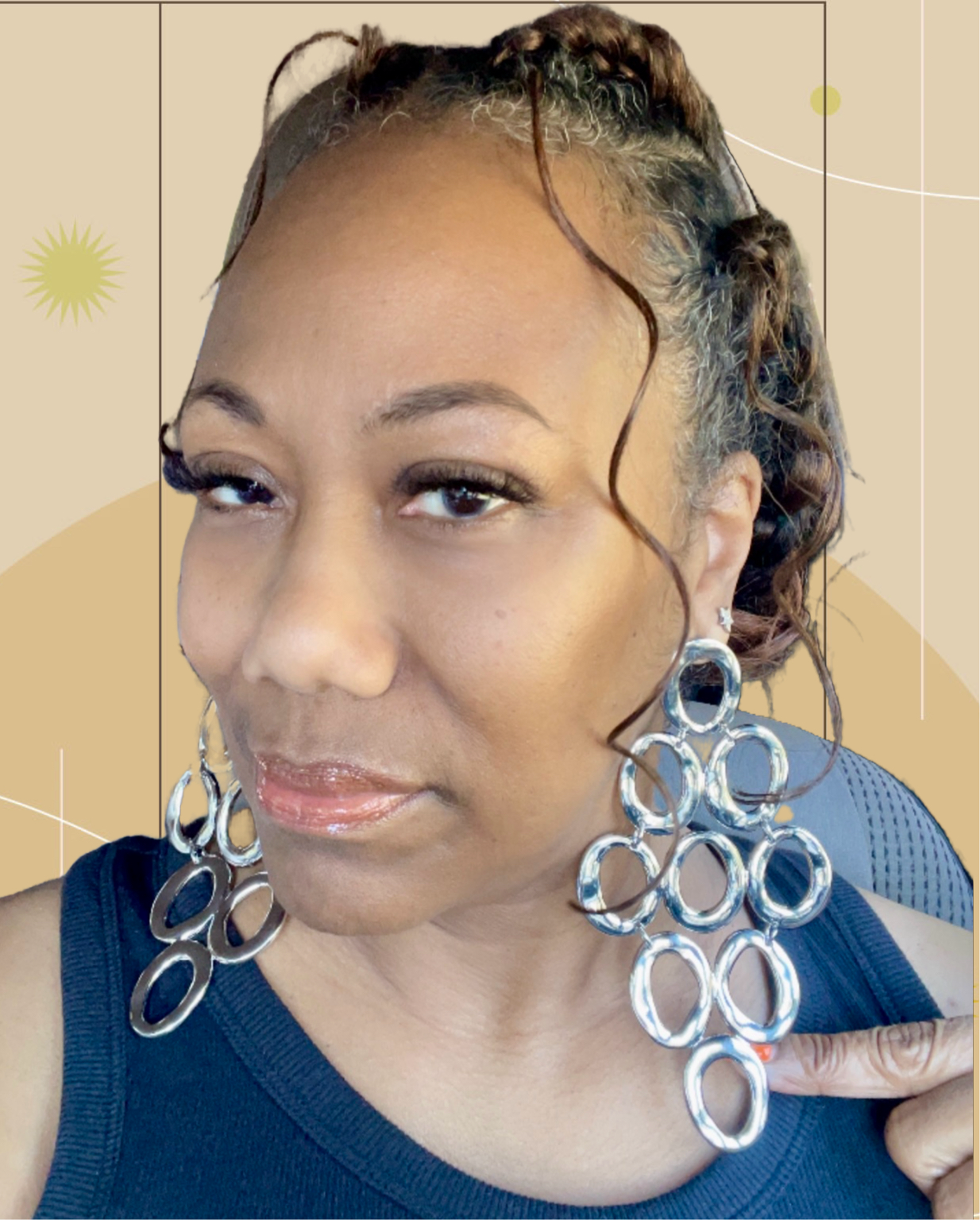 “Tyla” Silver Cascading Linked Chandelier Pierced Earrings