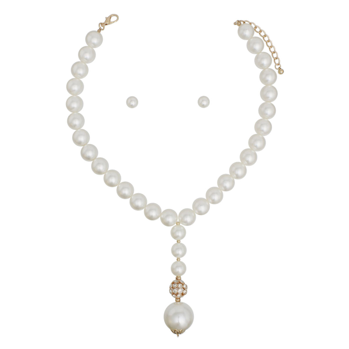 Pearl Couture Cream Single Strand Pendant Necklace