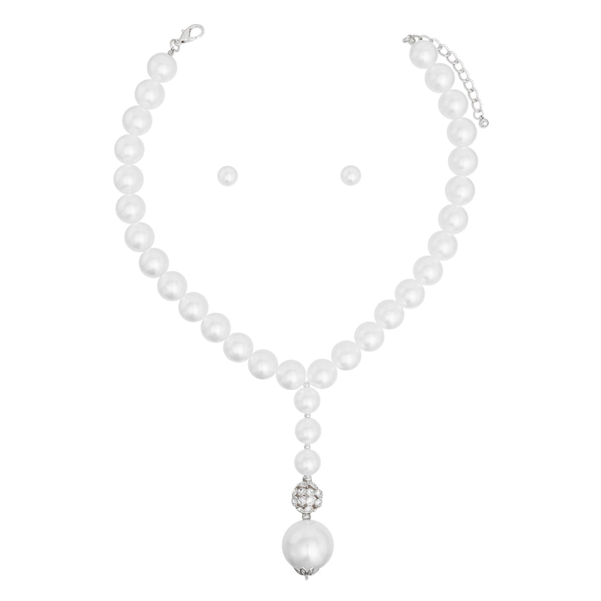 Pearl Couture White Single Strand Pendant Necklace