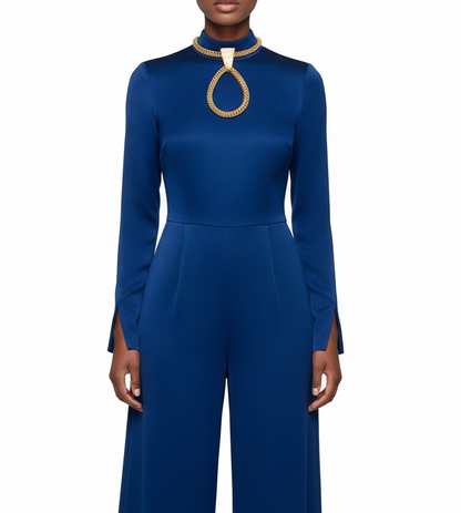 “Symphony” Gold 3D Woven Metal Pendant Necklace Set