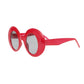 Red Oversized Exaggerated Round Retro Style Sunglasses