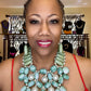 “Jada” Chunky Turquoise Stone Necklace Set