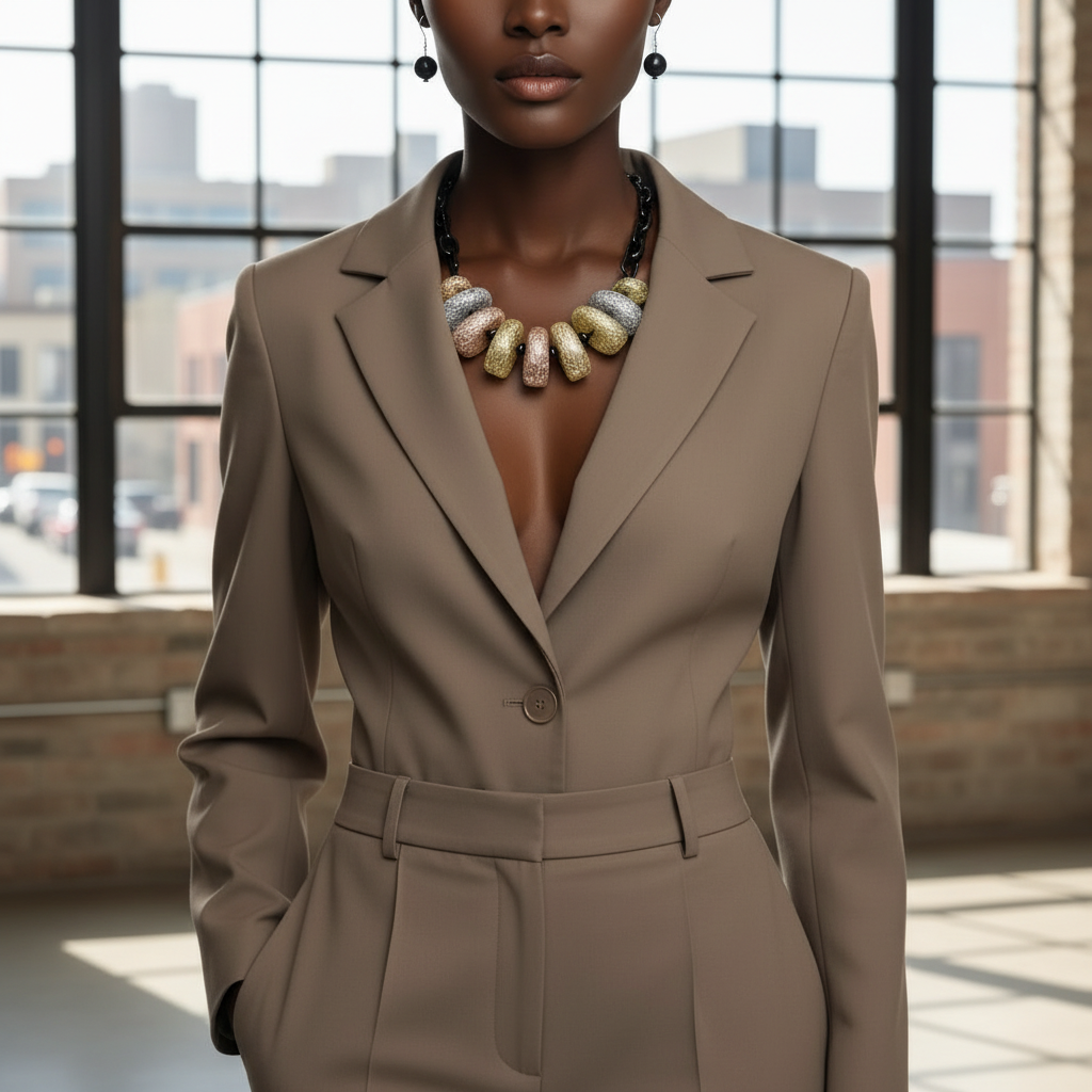 “Prismatic Power” Chunky Confetti Resin Multicolor Necklace Set