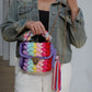 “Brunch Ready” Rainbow Woven Crocheted Handbag