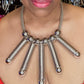 “Glam Rock” Silver Abstract Necklace Set
