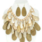 “Malinda” Lustrous Cream Pearl Stone Statement Necklace Set