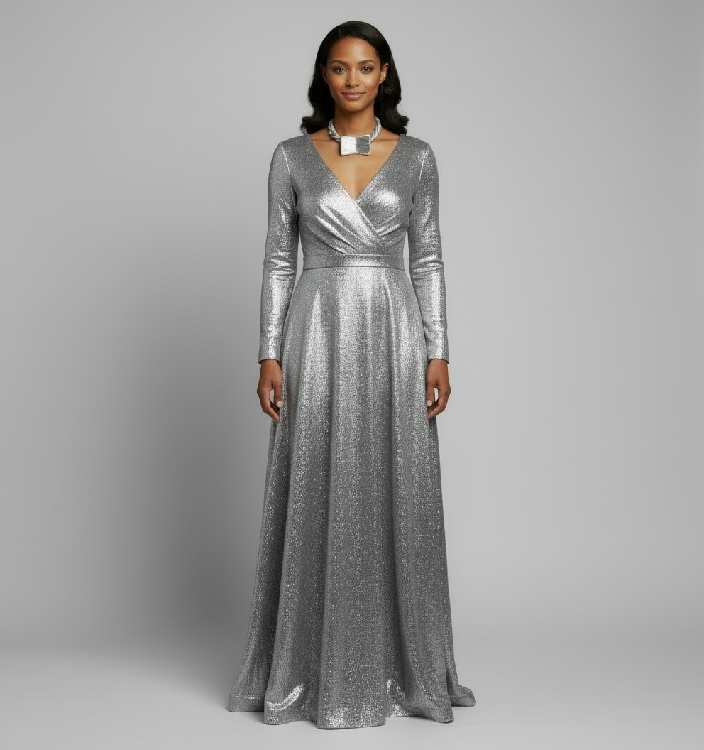 “Wild About Wire” Silver Twisted Mesh Necklace Set with Wire Barrel Pendant