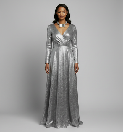 “Wild About Wire” Silver Twisted Mesh Necklace Set with Wire Barrel Pendant