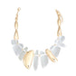 “Jacynda” Clear Chunky Bead Gold Necklace Set