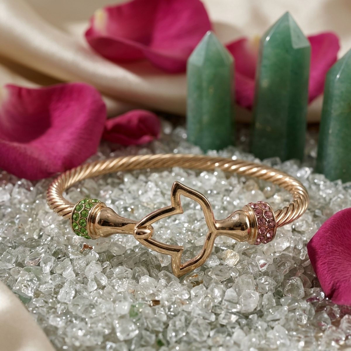 AKA Gold Cable Interlock Bangle