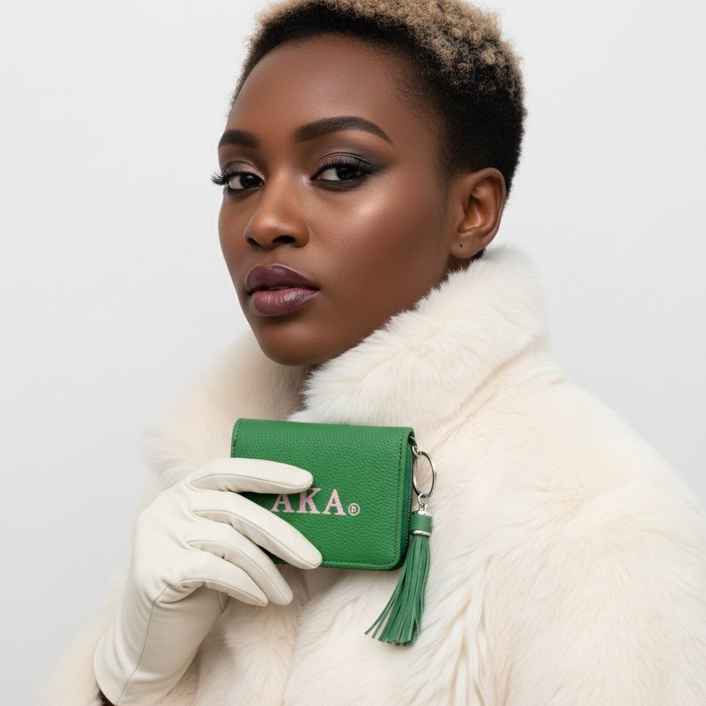 AKA Green Tassel Keychain Zipper Wallet Updated