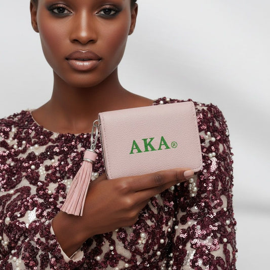 AKA Pink Tassel Keychain Zipper Wallet Updated