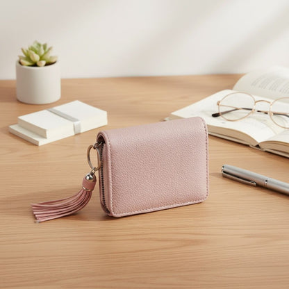 AKA Pink Tassel Keychain Zipper Wallet Updated