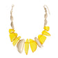 “Jacynda” Yellow Chunky Bead Bib Necklace Set