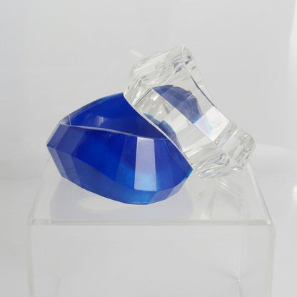 Bangle Retro Clear Prism Chunky Bracelet