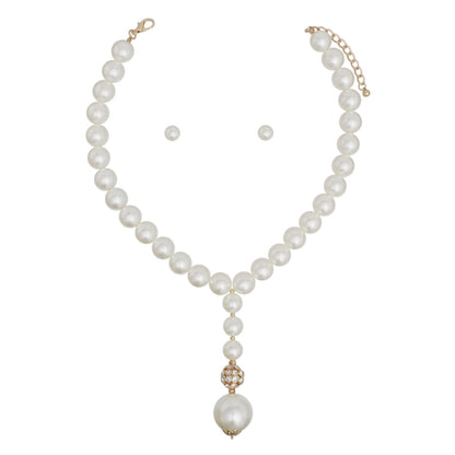 Pearl Couture Cream Single Strand Pendant Necklace