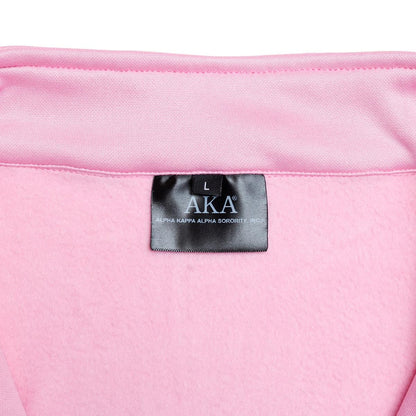 AKA Greek Apparel L Pink Zip Up Track Jacket