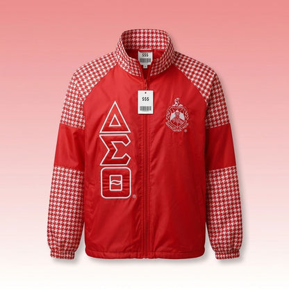 DST Greek Apparel Medium Red Windbreaker Jacket