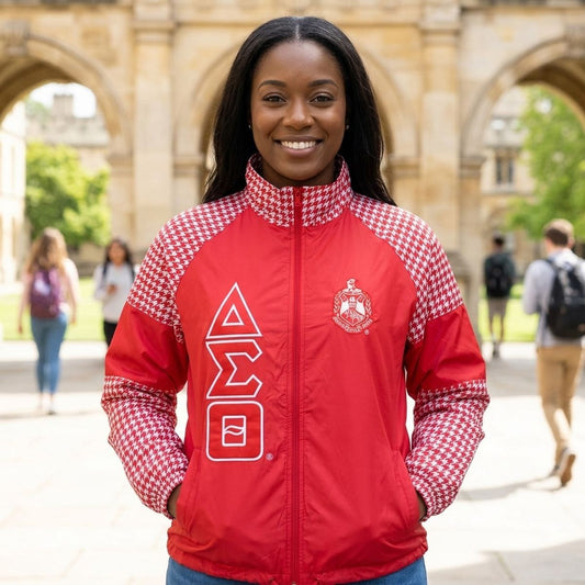 DST Greek Apparel XLarge Red Windbreaker Jacket
