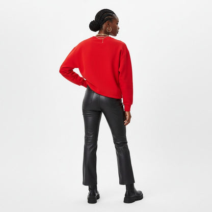 DST Greek Gear L Red Embroidered Crew Sweatshirt