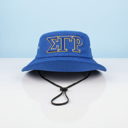 SGRHO Sorority Yellow Mesh Embroidered Bucket Hat